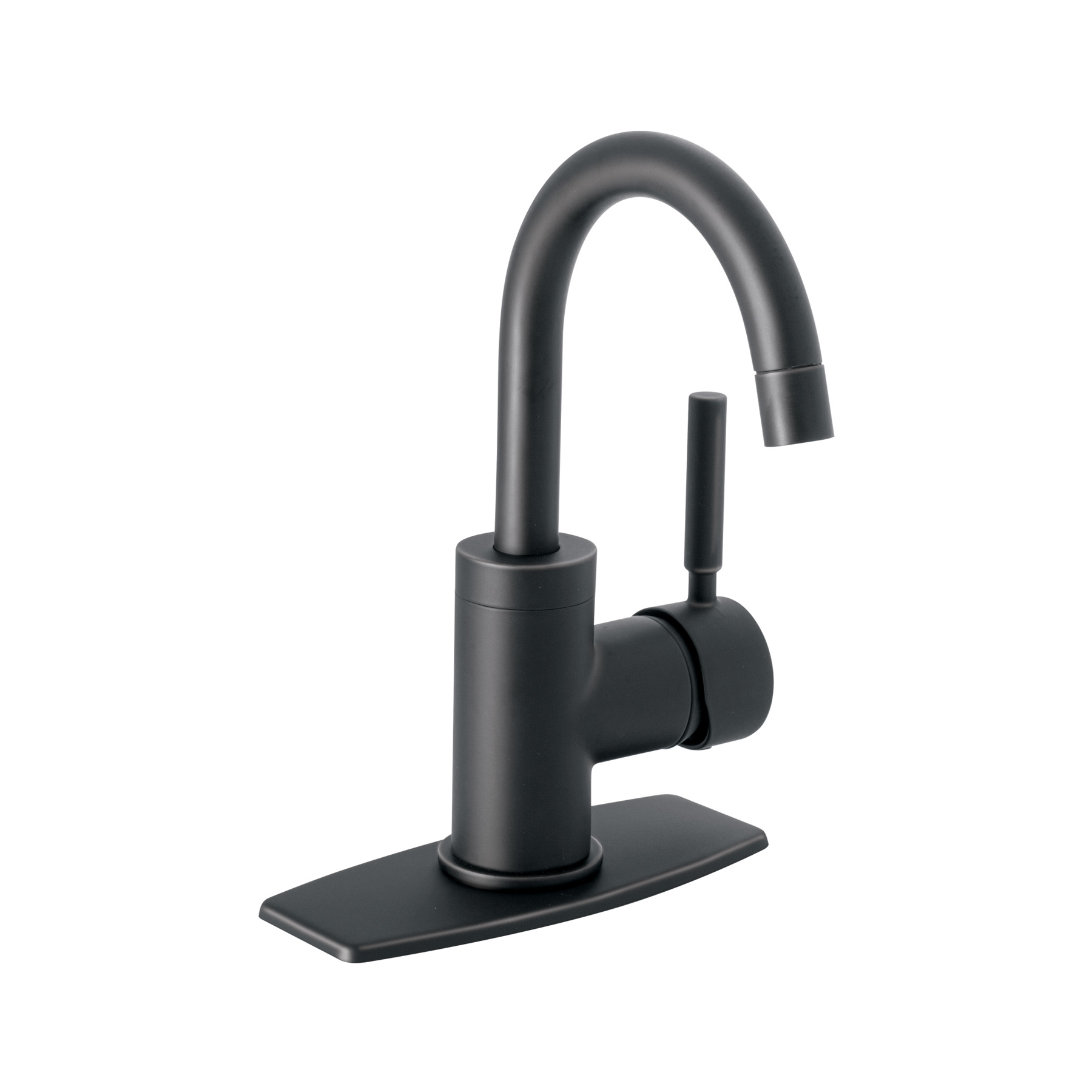 MONOMANDO CORTO PARA LAVABO, NEGRO MATE, FOSET TUBIG