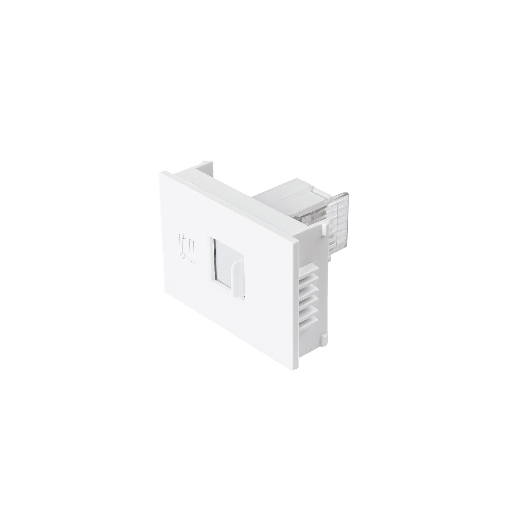 TOMA DE TELÉFONO, 1.5 MÓDULOS, LÍNEA ESPAÑOLA, COLOR BLANCO