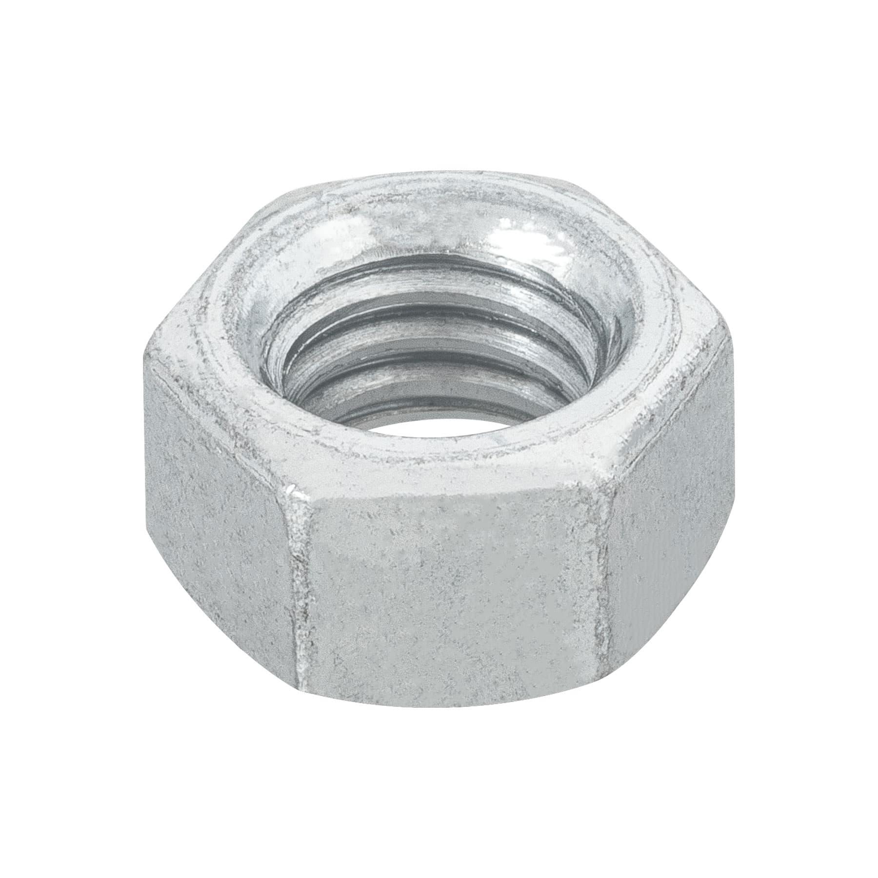 "BOLSA CON 100 TUERCAS 3/8"" HEXAGONALES DE ACERO GALVANIZADO"