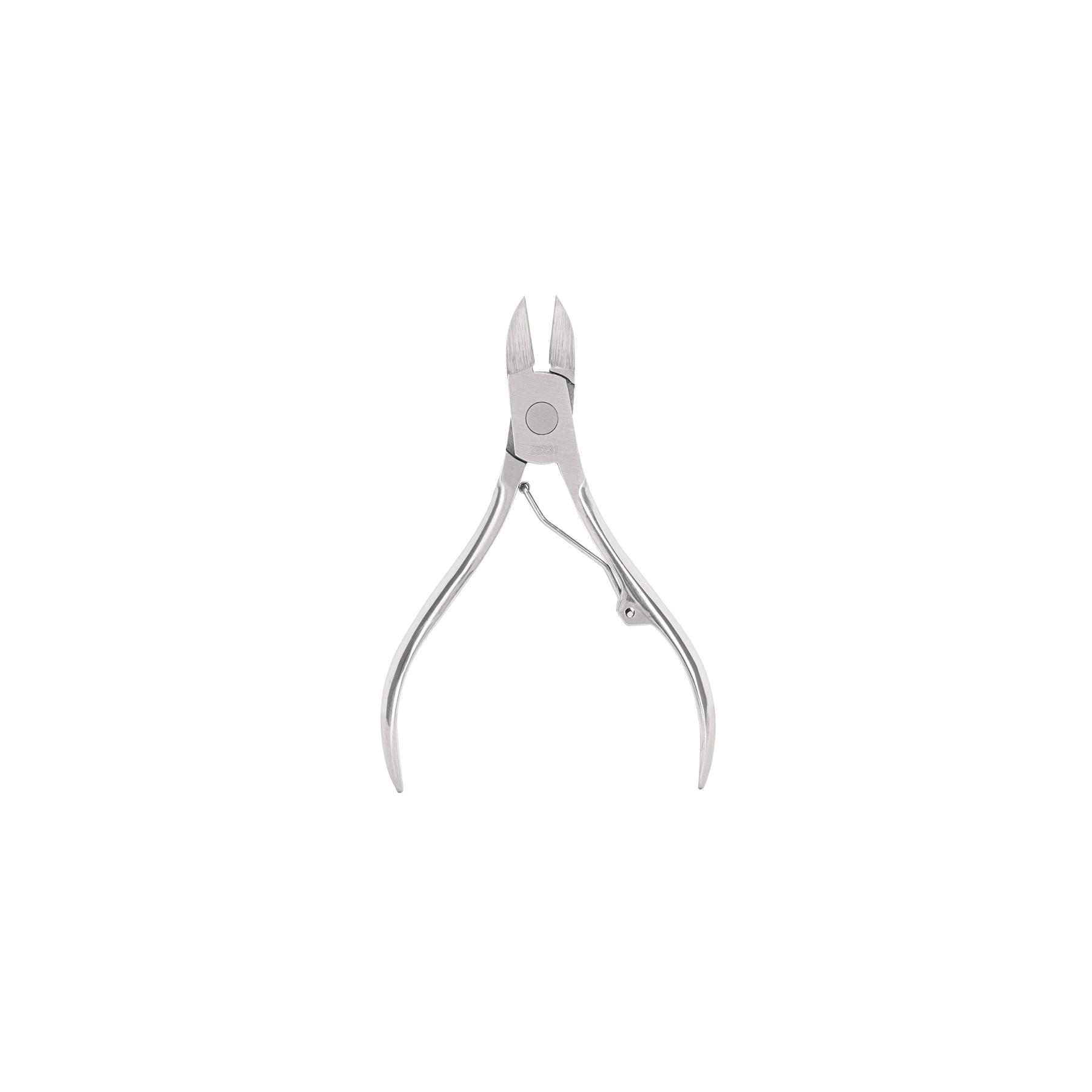 "ALICATE PARA PEDICURE 4"", CABEZA CURVA, PUNTA FINA, PRETUL"