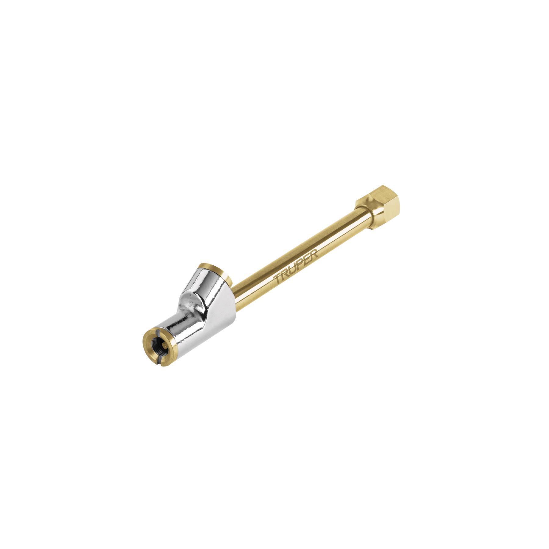 "INFLADOR DE CABEZA DOBLE, CUERDA 1/4"" NPT, TRUPER"