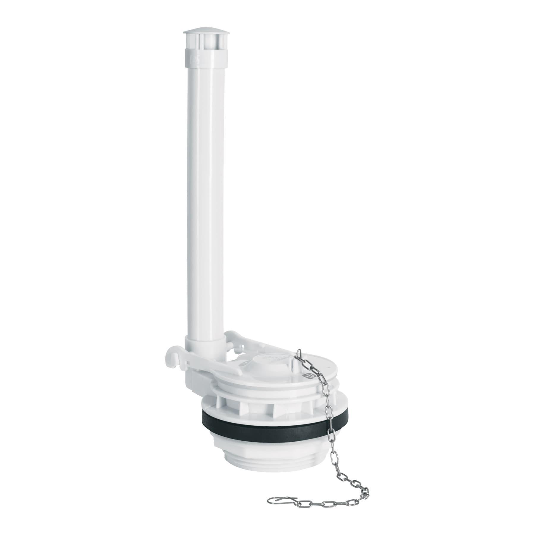 VÁLVULA DE DESCARGA 3' PARA WC DE 2 PZAS, CADENA INOX, FOSET