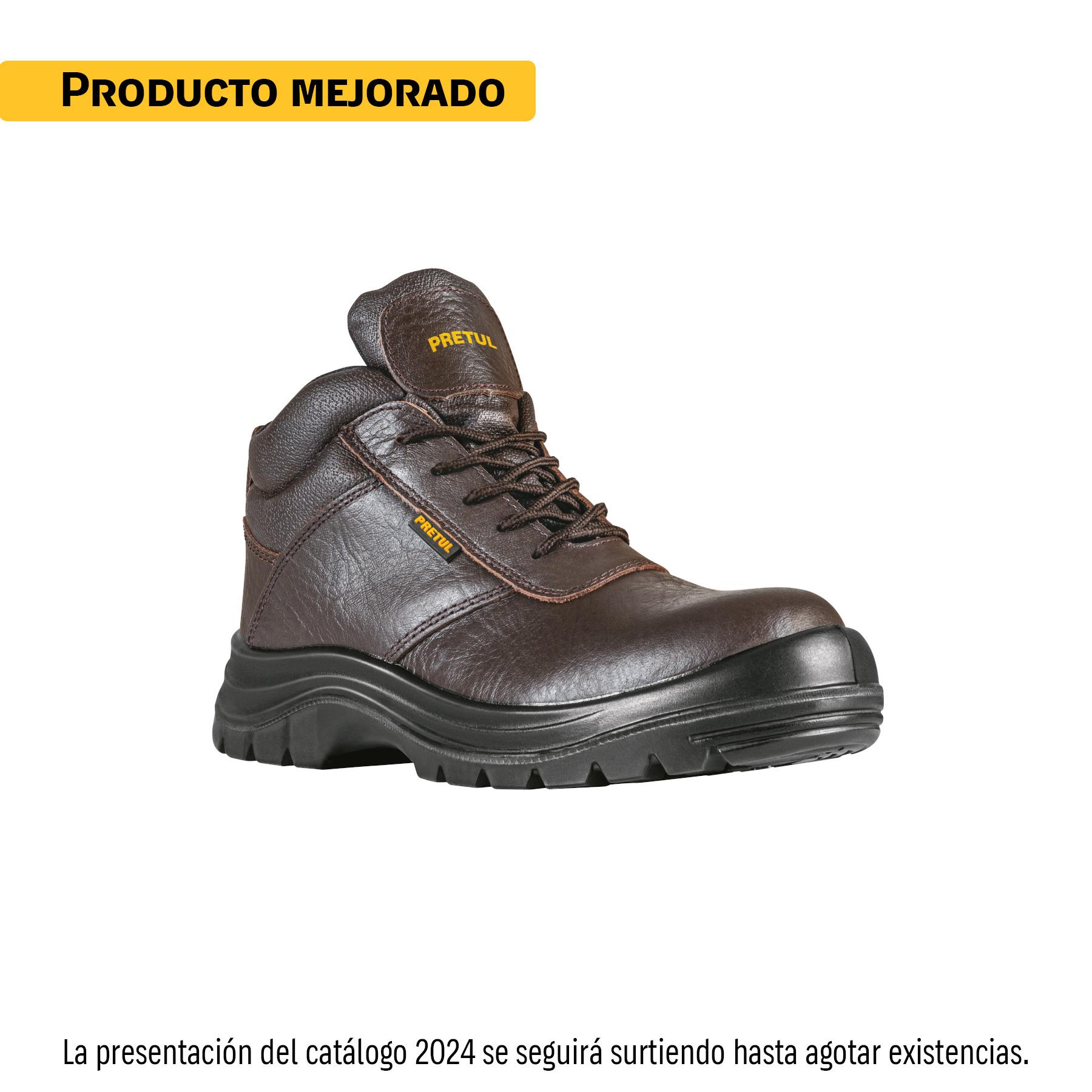 BOTA DE SEGURIDAD CAFÉ, #30, CASQUILLO DE POLIAMIDA, PRETUL