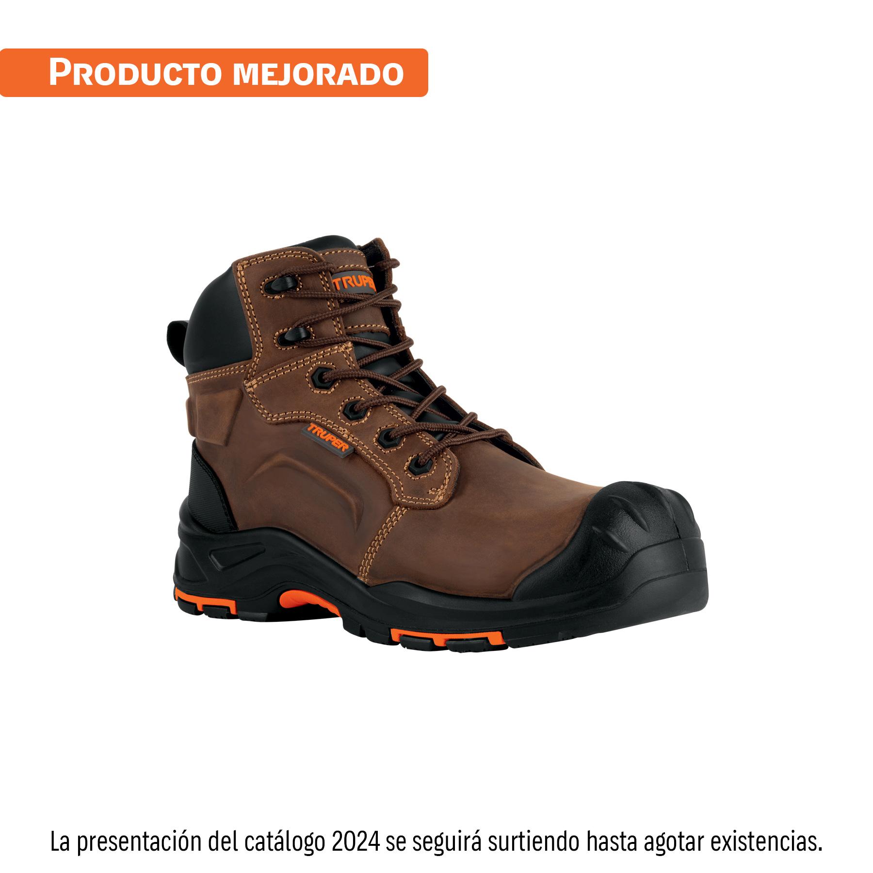 BOTA DE SEGURIDAD CAFÉ, #29 DIELÉCTRICA ANTIFATIGA, TRUPER