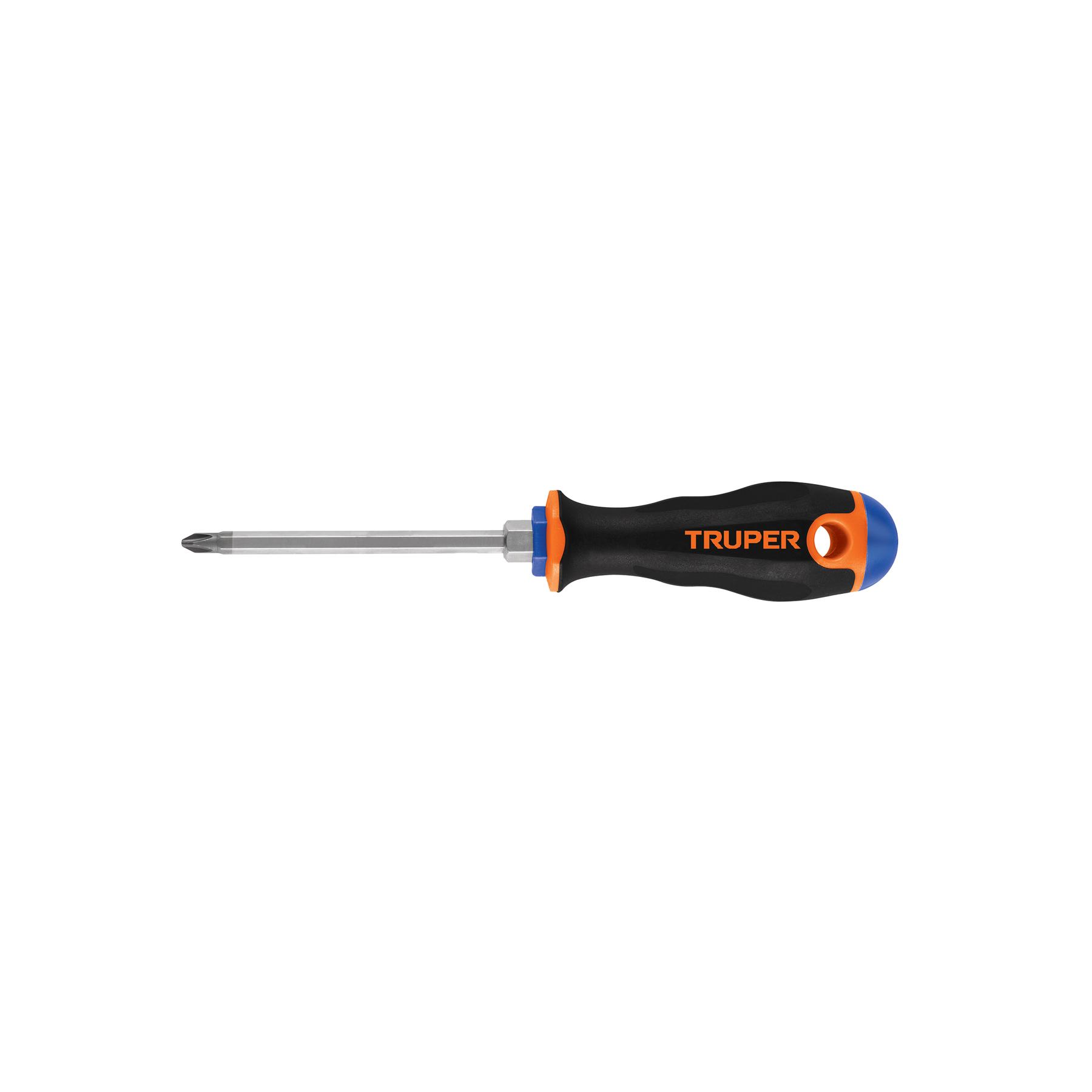 "DESARMADOR DE CRUZ 1/4"" X 4"" MANGO COMFORT GRIP, TRUPER"