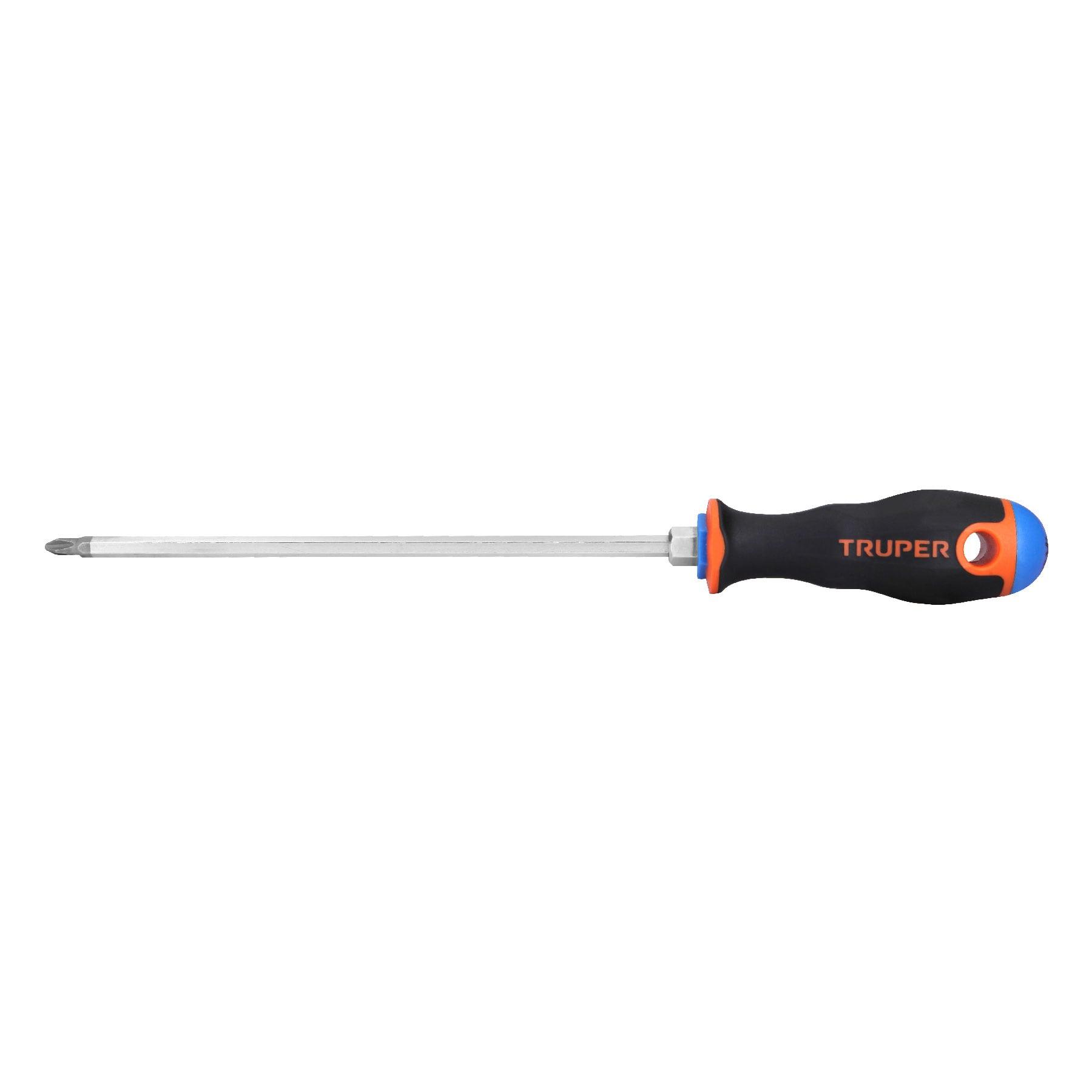 "DESARMADOR DE CRUZ 1/4"" X 8"" MANGO COMFORT GRIP, TRUPER"