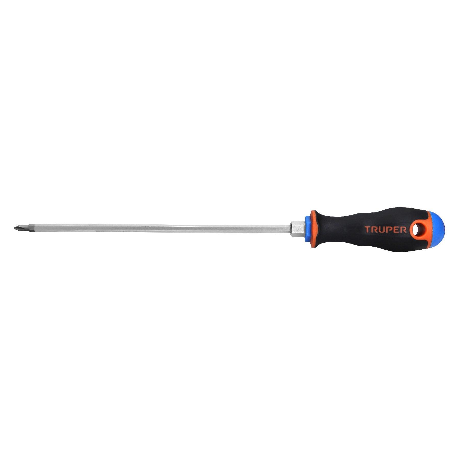 "DESARMADOR DE CRUZ 3/16"" X 8"" MANGO COMFORT GRIP, TRUPER"
