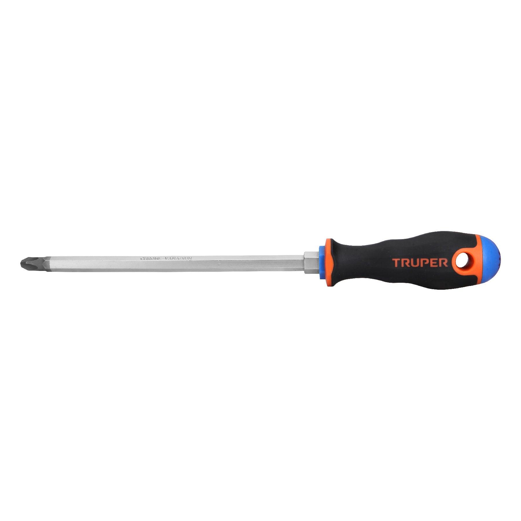 "DESARMADOR DE CRUZ 3/8"" X 8"" MANGO COMFORT GRIP, TRUPER"