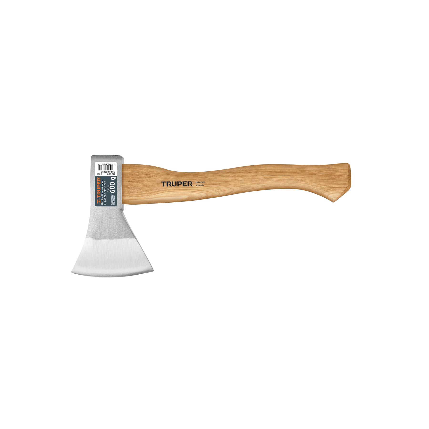 "HACHA EUROPEA, 600 G, MANGO HICKORY 14"", TRUPER"