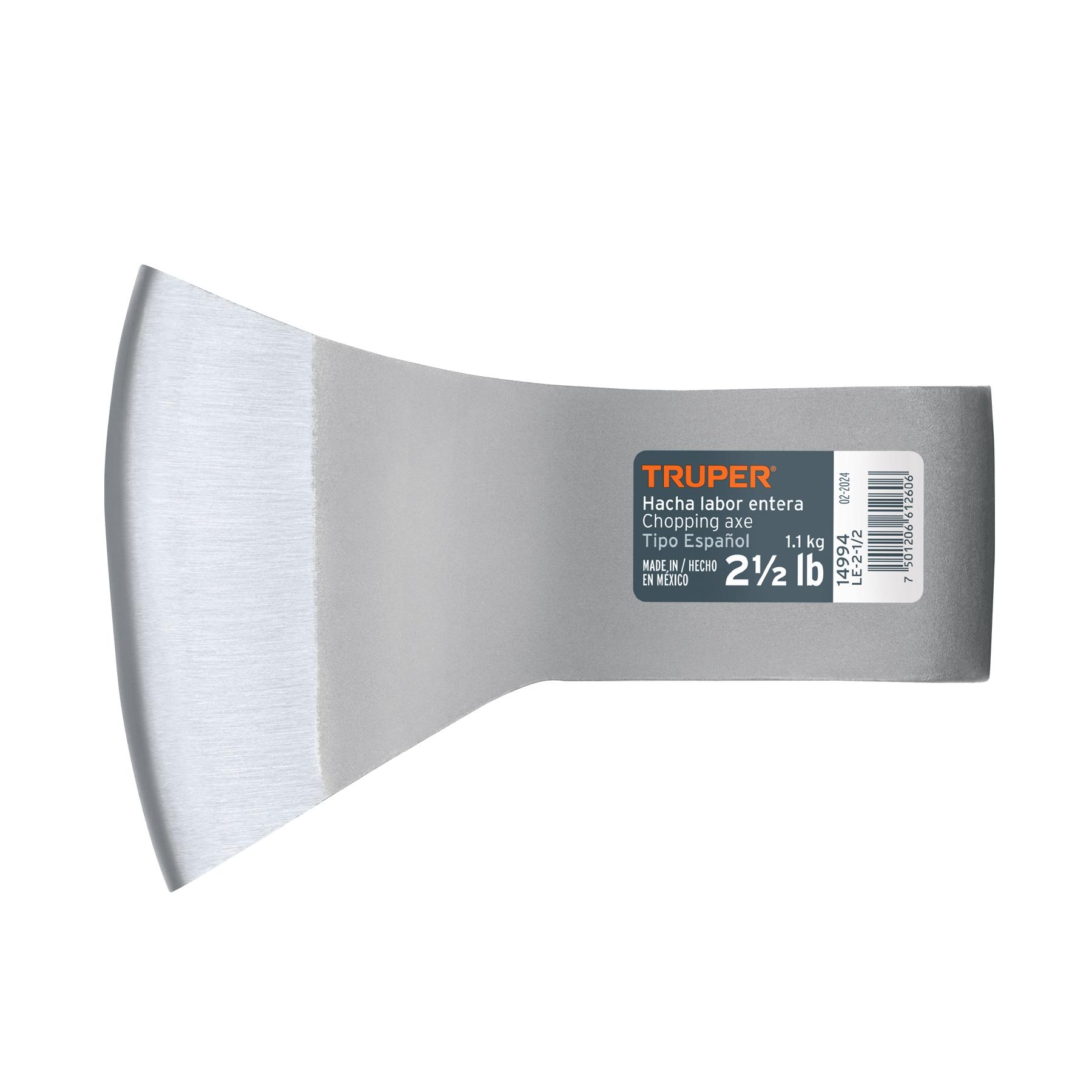 HACHA LABOR ENTERA 2-1/2 LB, SIN MANGO, TRUPER